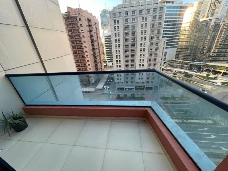 Furnished room with attached balcony and washroom in TECOM